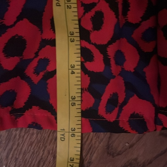 Metaphor Animal Print Red & Blue Color Dress Size 10 - Picture 11 of 12